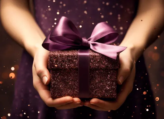 Dotted Bow Gift Box