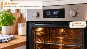  Schritt 8: Backofen auf 180 °C Ober-/Unterhitze vorheizen.