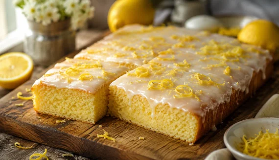 Zitronenkuchen Blech – saftig, frisch und einfach unwiderstehlich. Mit selbst gepresstem Zitronensaft und feinem Zitronenabrieb gebacken – ein Klassiker für jeden Anlass