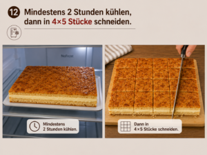 Sahne aufschlagen: Kalte Sahne mit Sahnesteif steif schlagen. Portionsweise unter den abgekühlten Pudding heben.