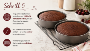 Teig auf beide Formen verteilen und 25 bis 30 Minuten backen, bis ein Zahnstocher sauber herauskommt. Vollständig auf einem Kuchengitter auskühlen lassen.
